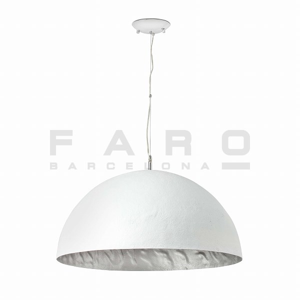 MAGMA-P white and silver pendant lamp