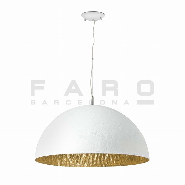 MAGMA-P white and gold pendant lamp 3L
