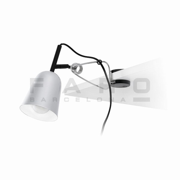 STUDIO Grey and white clip lamp