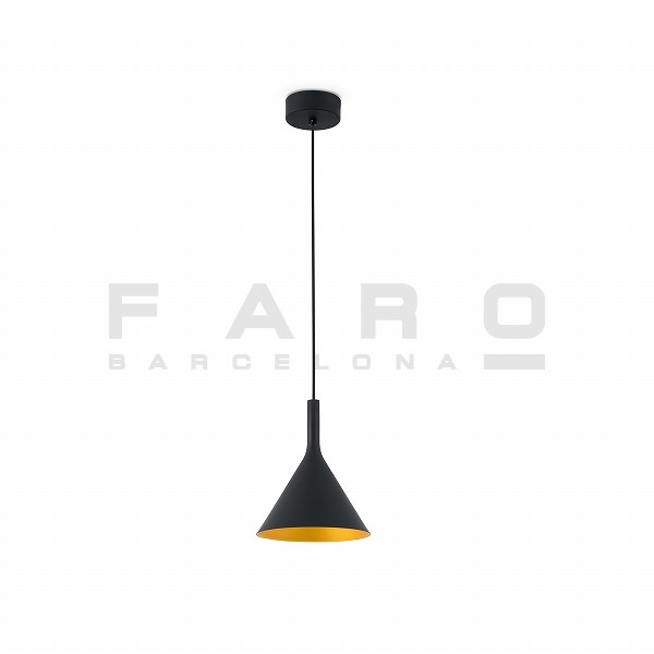 PAM-P LED Black and gold pendant lamp