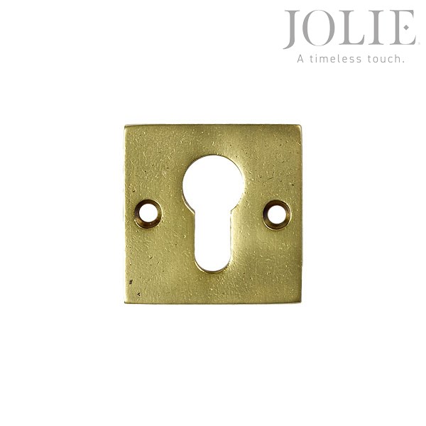ESCUTCHEON SQUARE CYLINDER  AGED GOLD