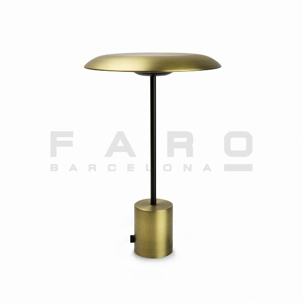 FA28386  HOSHI LED Satin gold and black portable lamp【2022年廃盤】