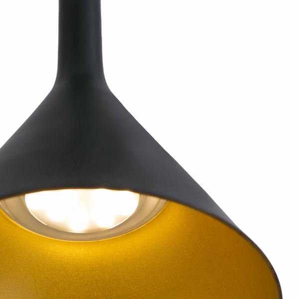 PAM-P LED Black and gold pendant lamp
