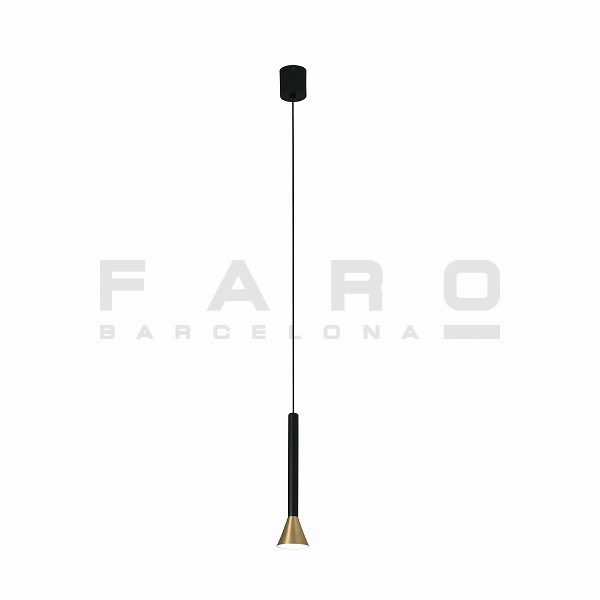 FA64223  DANKA LED Satin gold pendant lamp