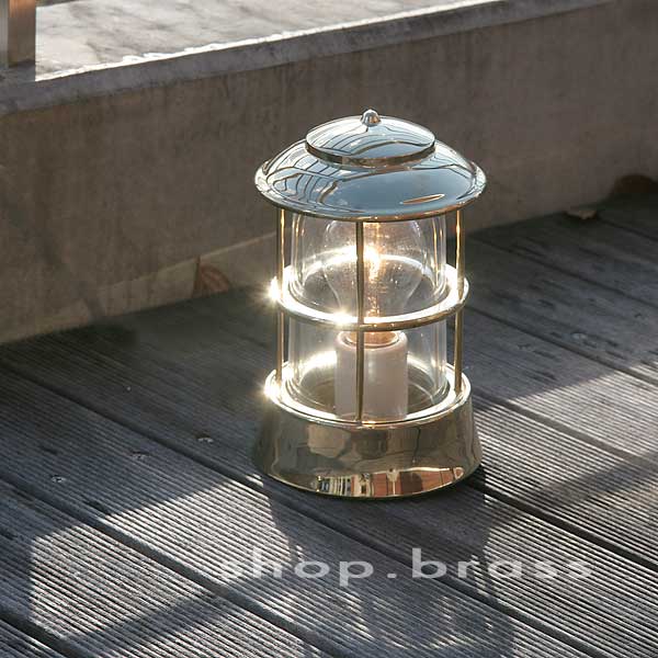 ゴーリキアイランド 700147 真鍮製マリンランプ クリアガラス＆LEDランプ BH1012 CL LE 金色 ポーチライト アンティーク レトロ - 1